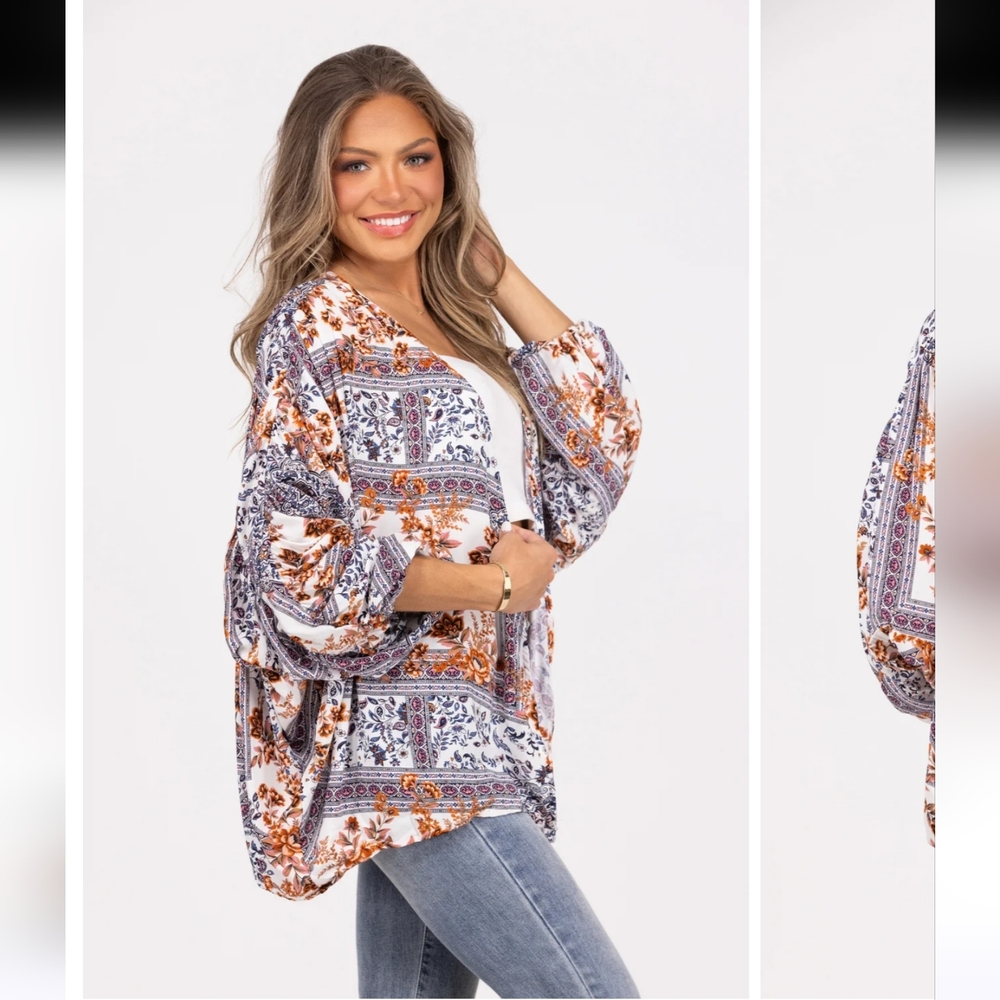 New!!! Haydan ✨️ Women's Multicolor Kimono Cardigan Size 1XL